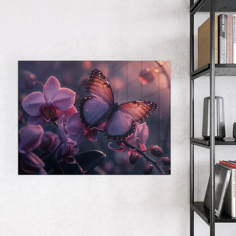 Magnettafel - Lila Schmetterling
