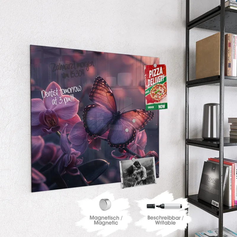 Magnettafel - Lila Schmetterling