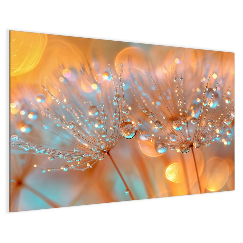 Magnettafel - Pusteblume im Tau