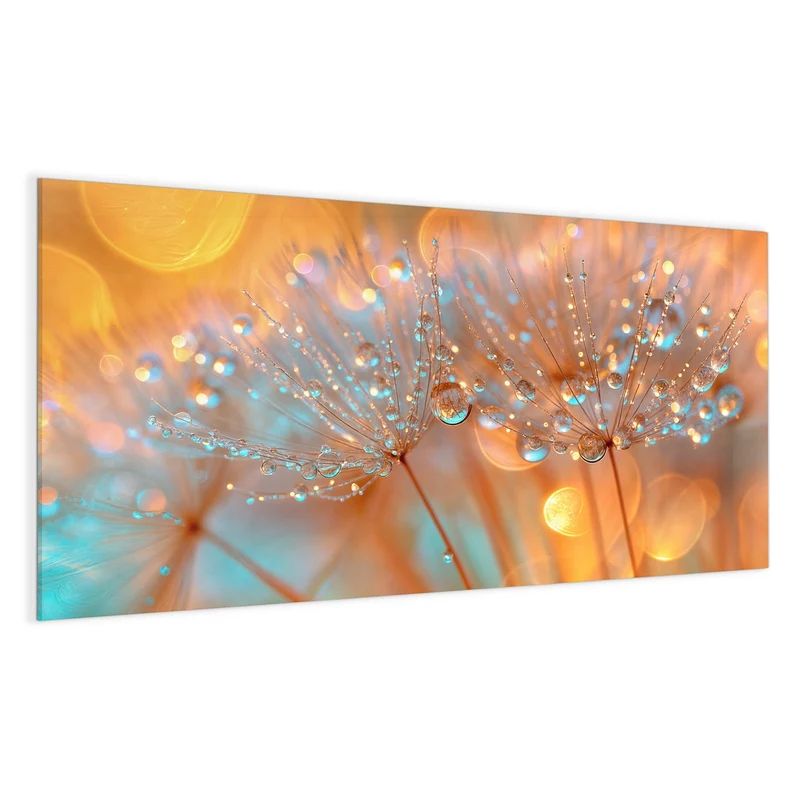 Magnettafel - Pusteblume im Tau
