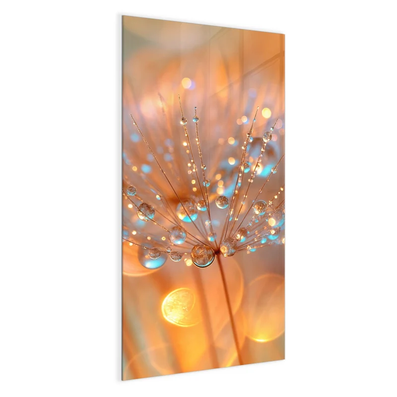 Magnettafel - Pusteblume im Tau