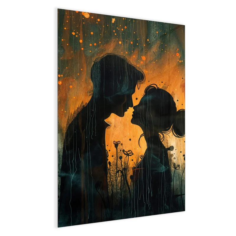 Magnettafel - Liebespaar mit Herz