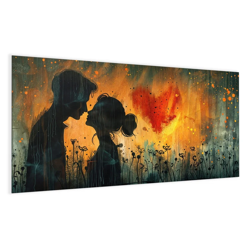 Magnettafel - Liebespaar mit Herz