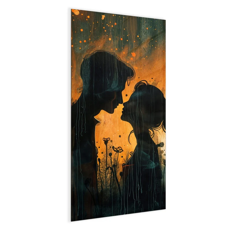 Magnettafel - Liebespaar mit Herz