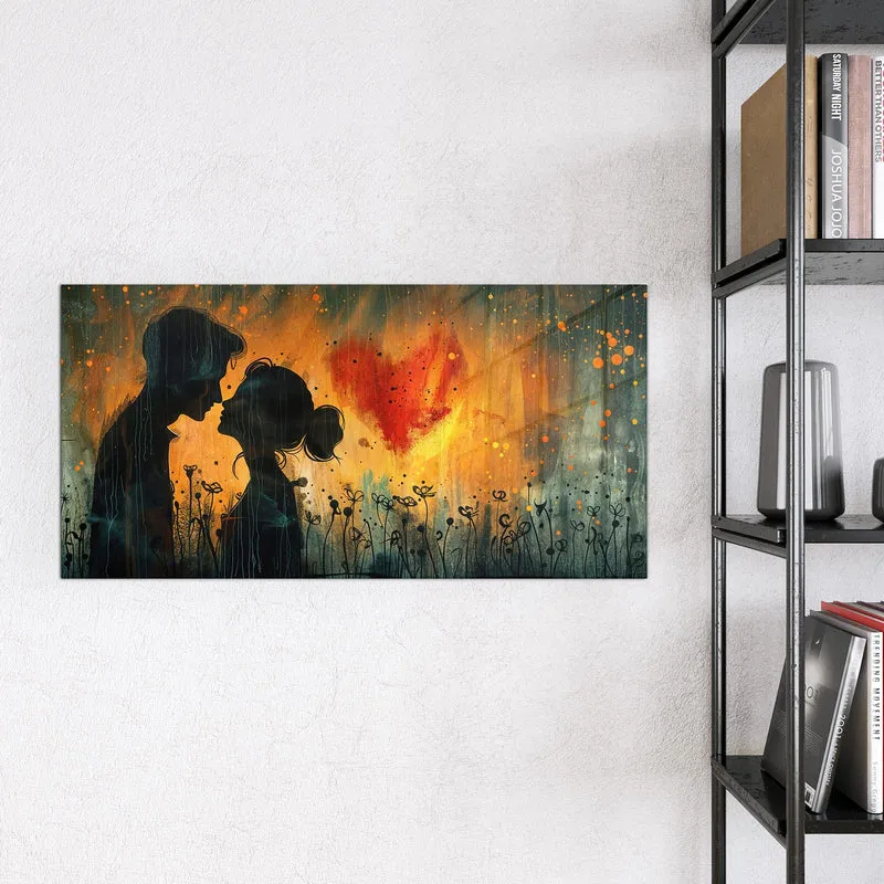 Magnettafel - Liebespaar mit Herz