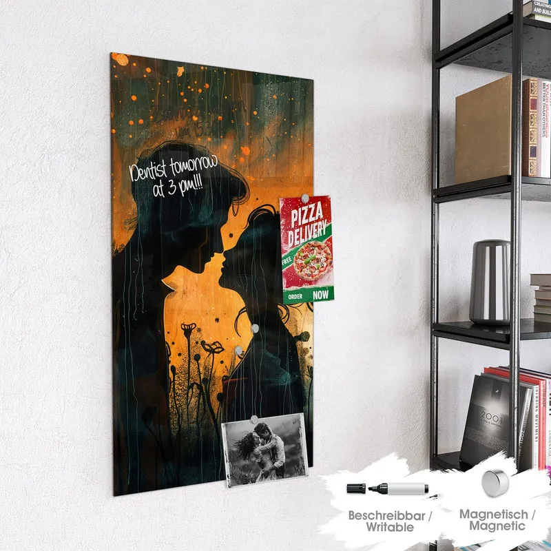 Magnettafel - Liebespaar mit Herz
