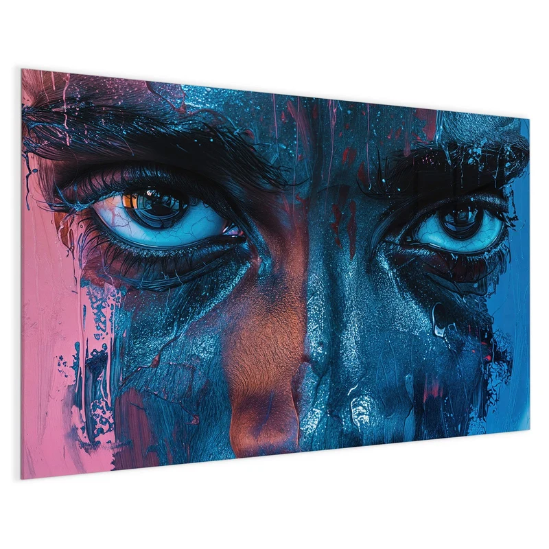 Magnettafel - Gemaltes Auge in Blau