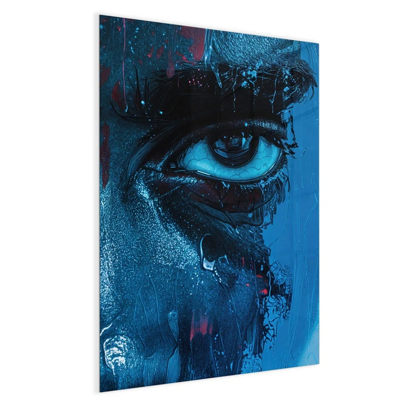 Magnettafel - Gemaltes Auge in Blau