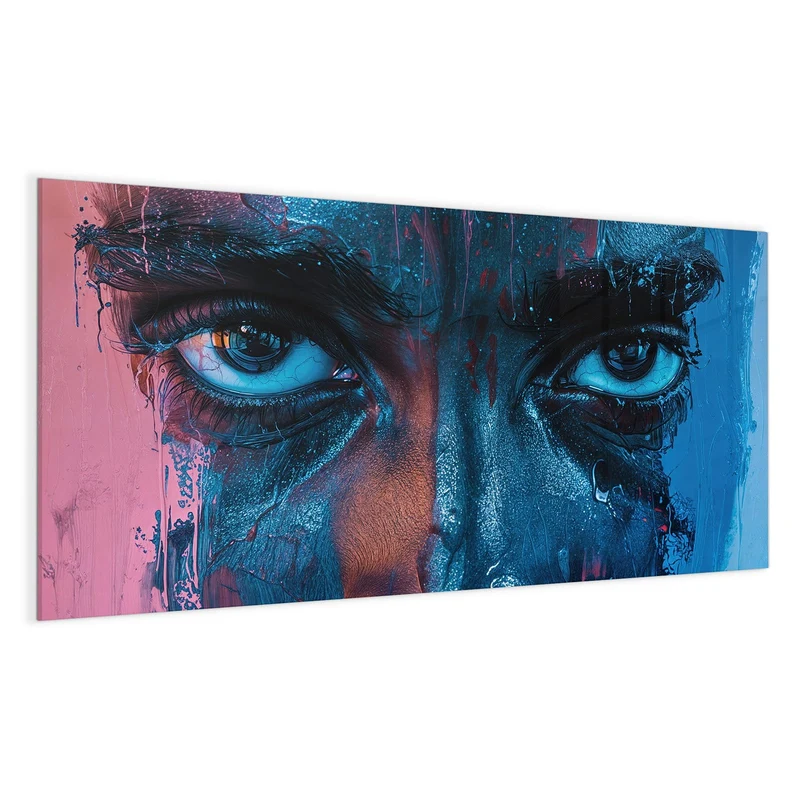 Magnettafel - Gemaltes Auge in Blau