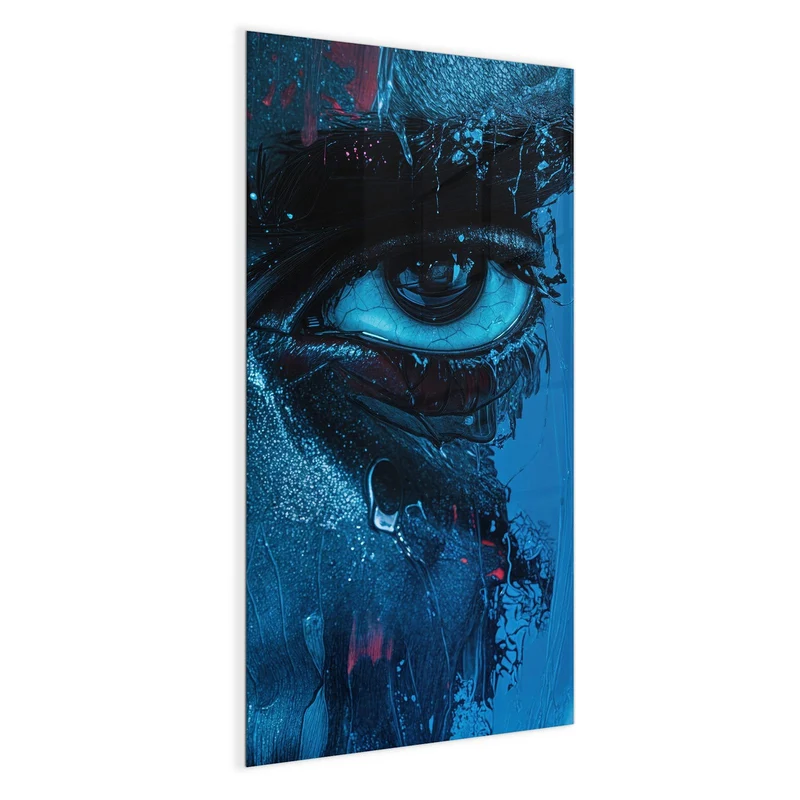 Magnettafel - Gemaltes Auge in Blau