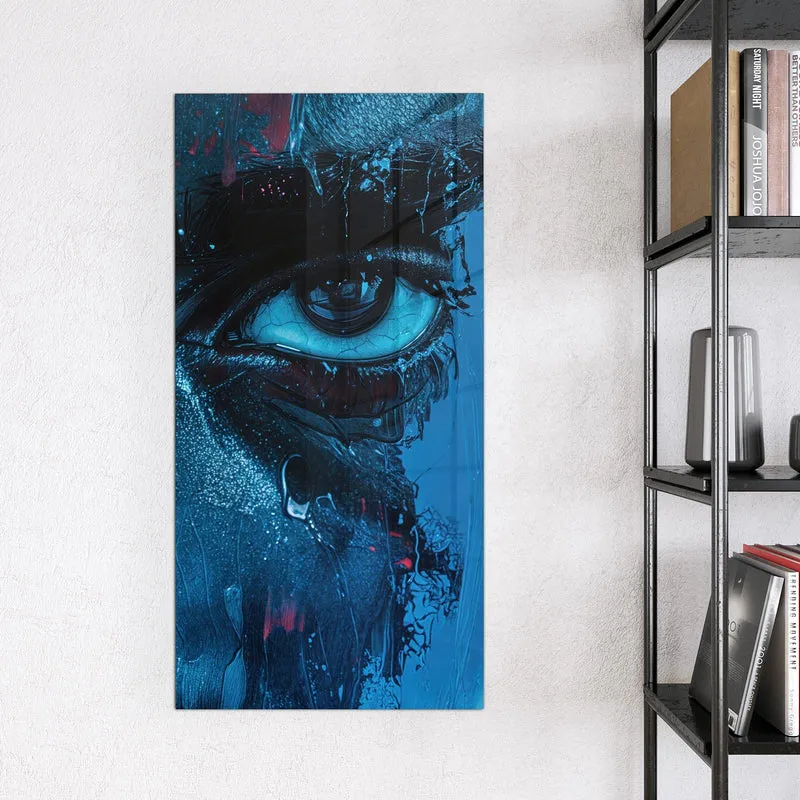 Magnettafel - Gemaltes Auge in Blau