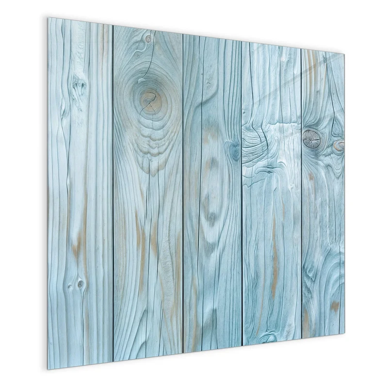 Magnettafel - Hellblaue Holzbretter