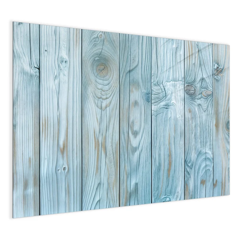 Magnettafel - Hellblaue Holzbretter