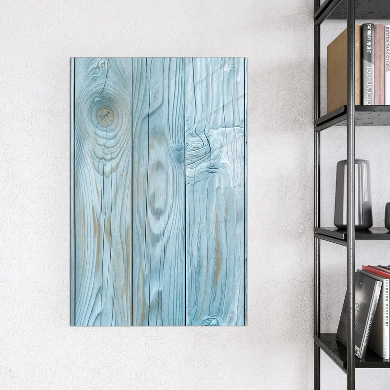 Magnettafel - Hellblaue Holzbretter