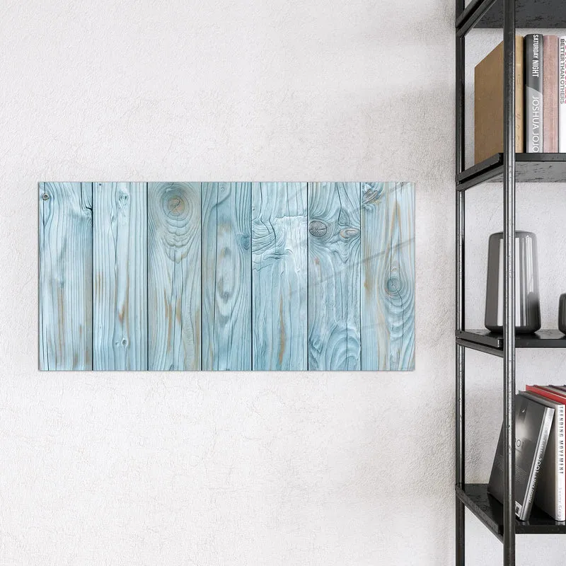 Magnettafel - Hellblaue Holzbretter