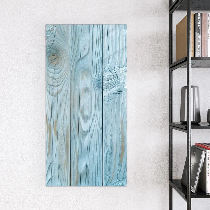 Magnettafel - Hellblaue Holzbretter