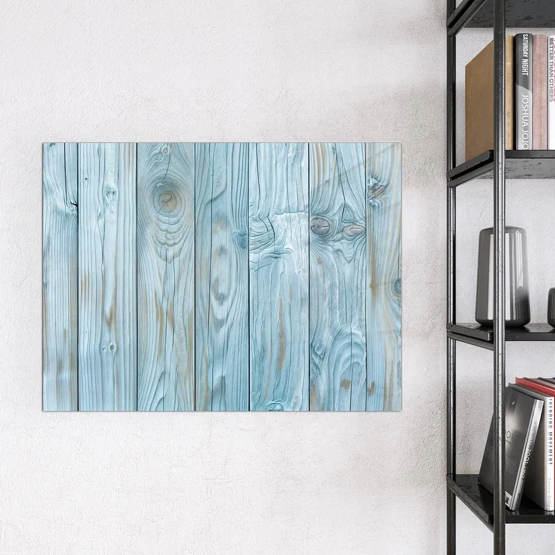 Magnettafel - Hellblaue Holzbretter