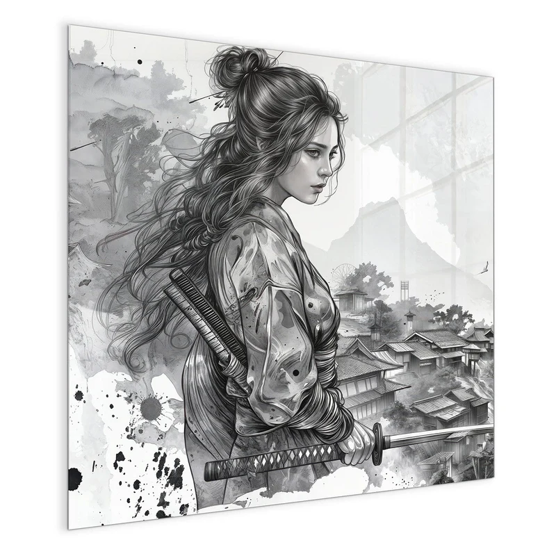 Magnettafel - Samurai Kriegerin
