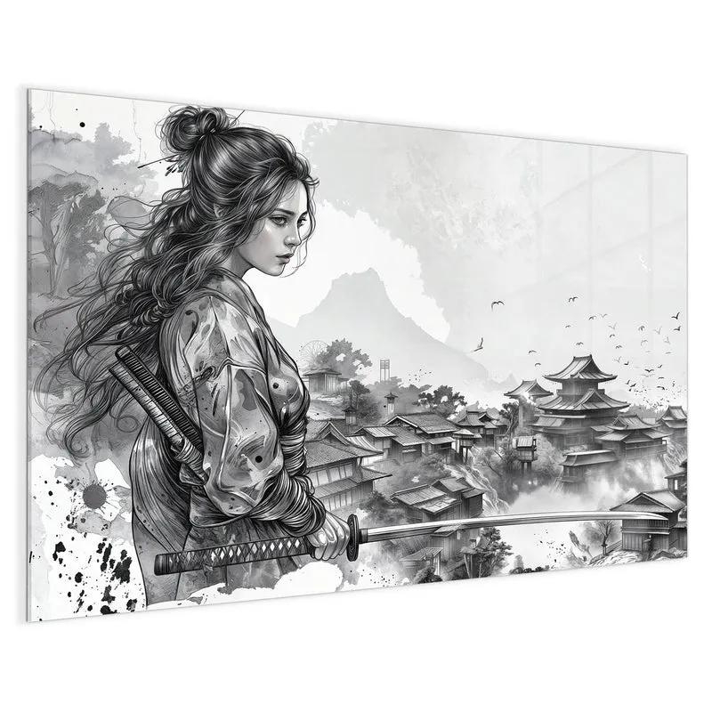 Magnettafel - Samurai Kriegerin
