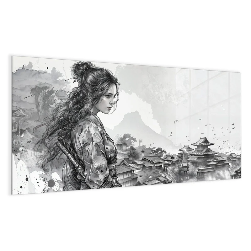 Magnettafel - Samurai Kriegerin