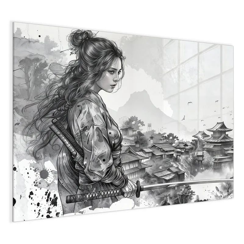 Magnettafel - Samurai Kriegerin