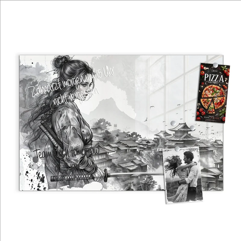 Magnettafel - Samurai Kriegerin