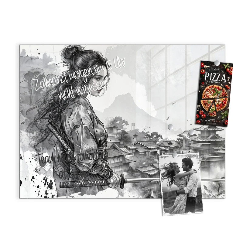 Magnettafel - Samurai Kriegerin