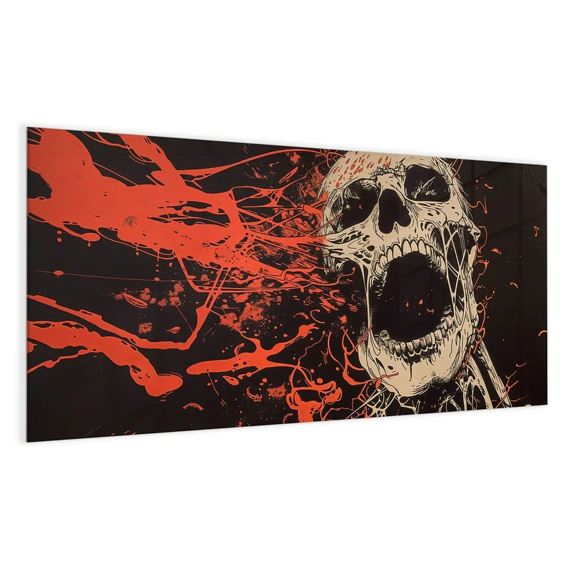 Magnettafel - Schreiender Schädel