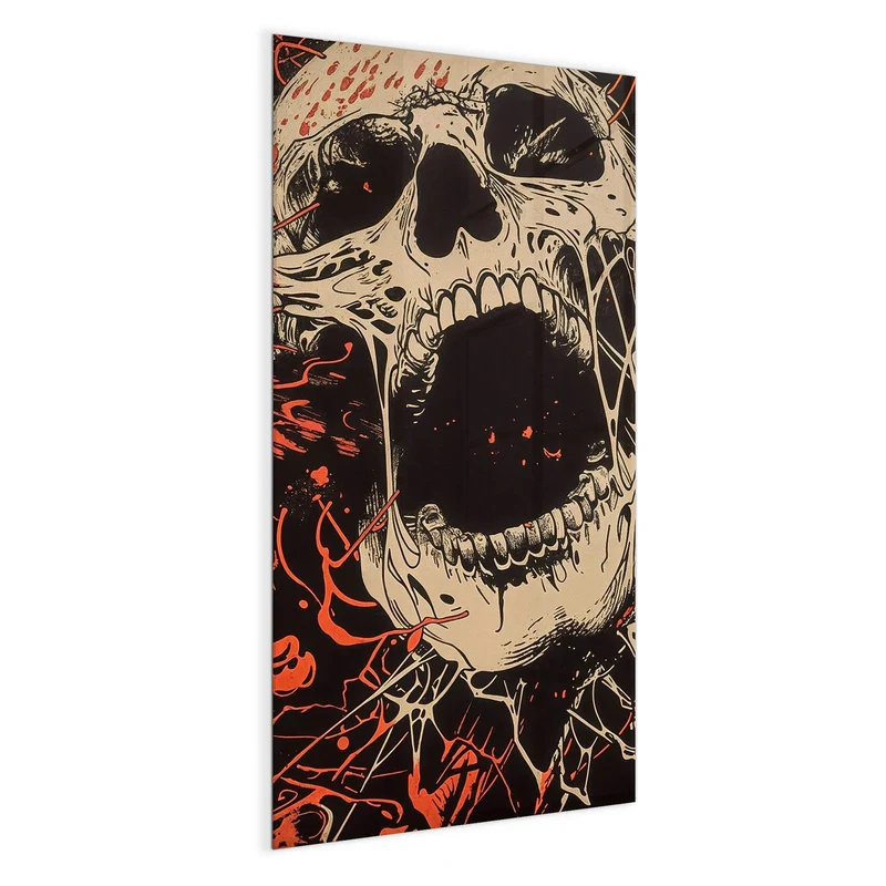 Magnettafel - Schreiender Schädel
