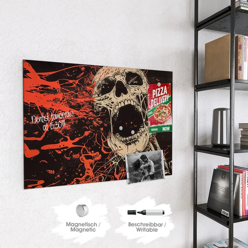 Magnettafel - Schreiender Schädel