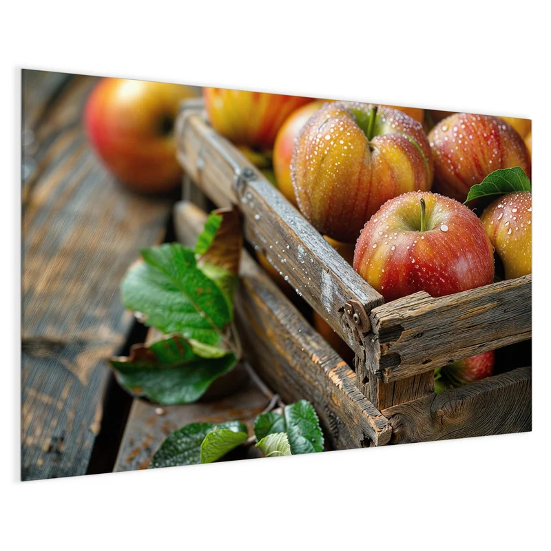 Magnettafel - Äpfel in der Holzkiste