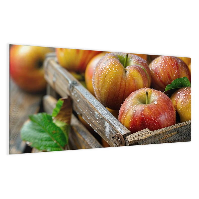 Magnettafel - Äpfel in der Holzkiste