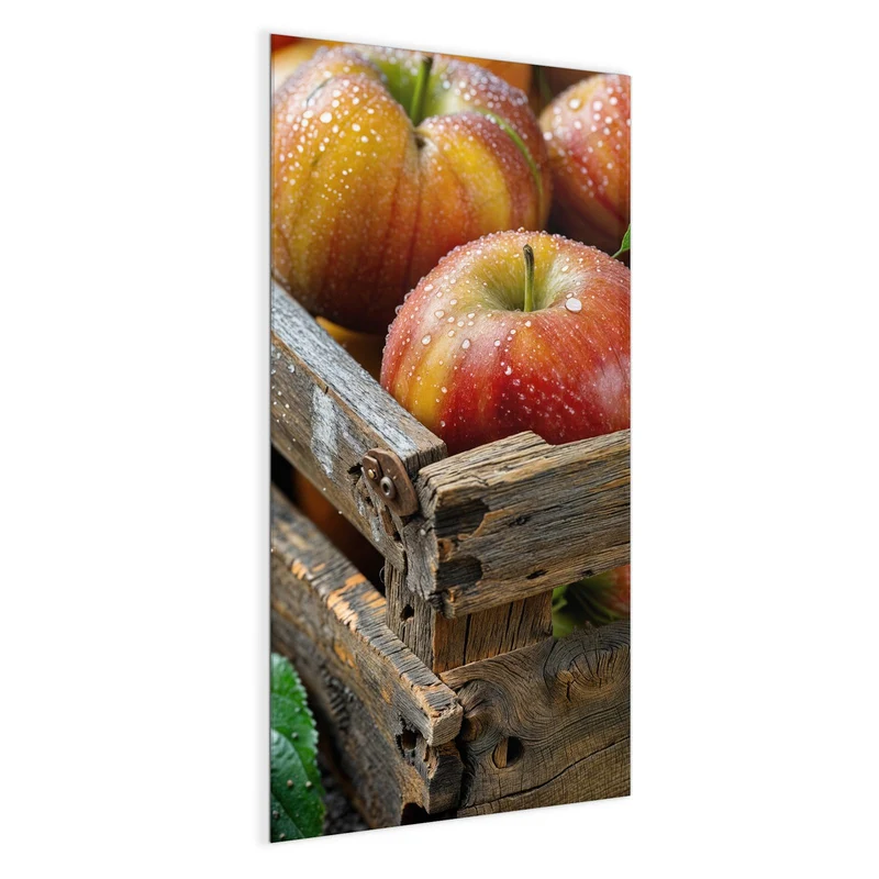 Magnettafel - Äpfel in der Holzkiste