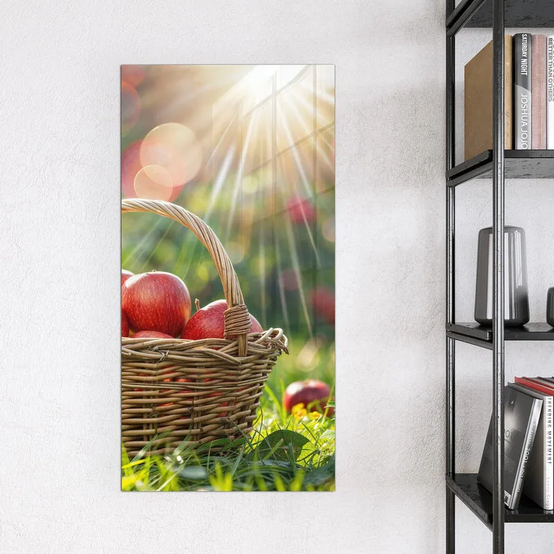 Magnettafel - Korb mit roten Äpfeln