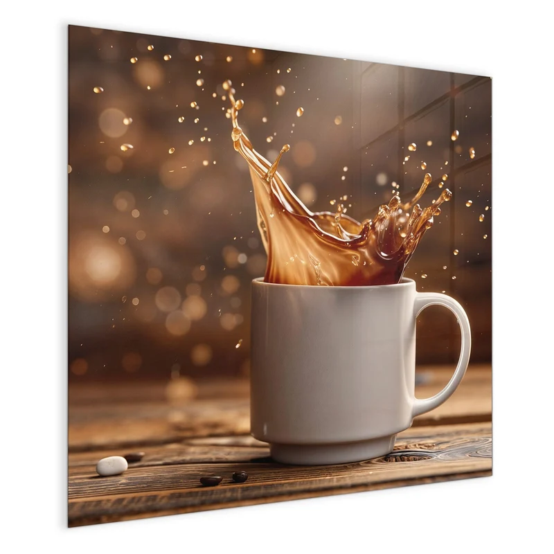 Magnettafel - Goldene Kaffeewelle
