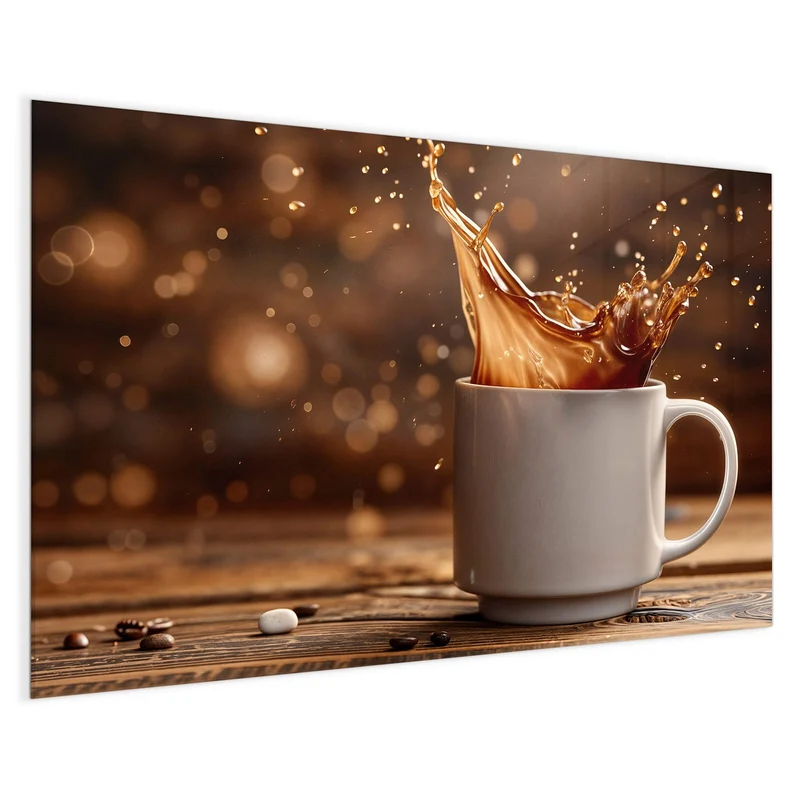 Magnettafel - Goldene Kaffeewelle