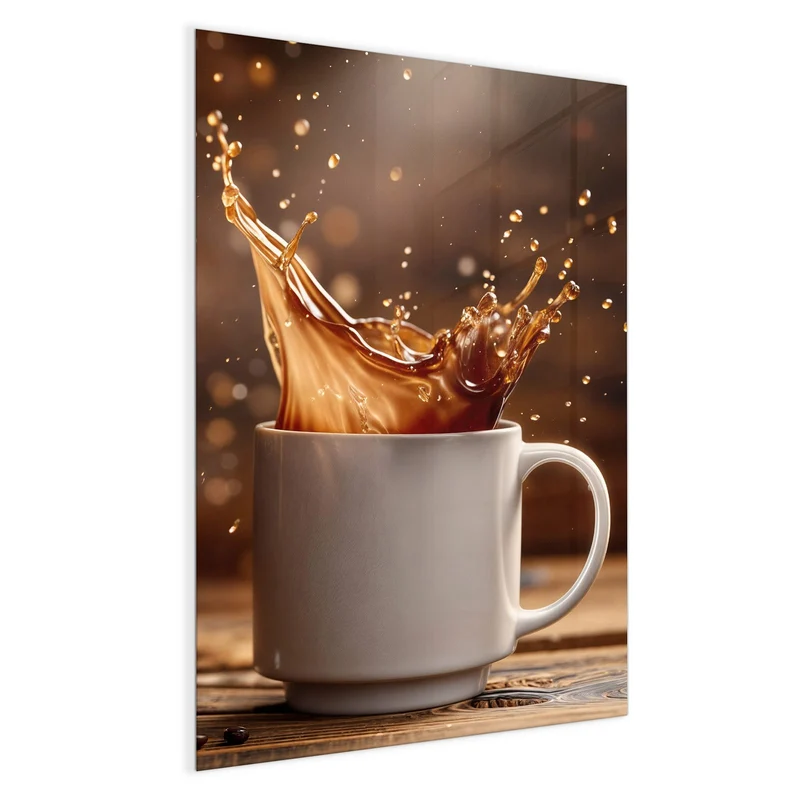 Magnettafel - Goldene Kaffeewelle