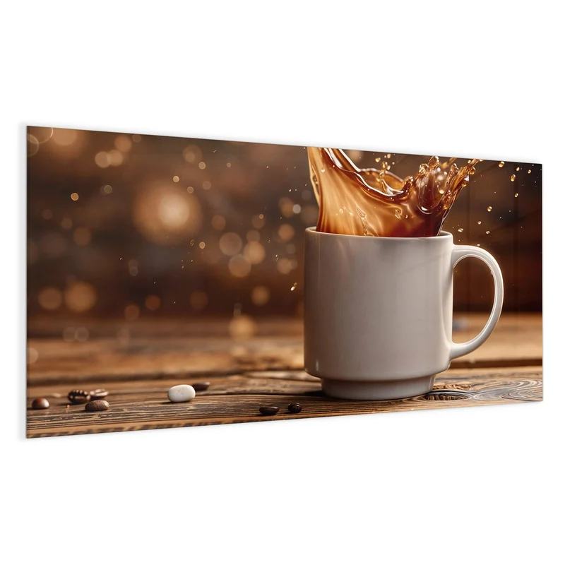 Magnettafel - Goldene Kaffeewelle