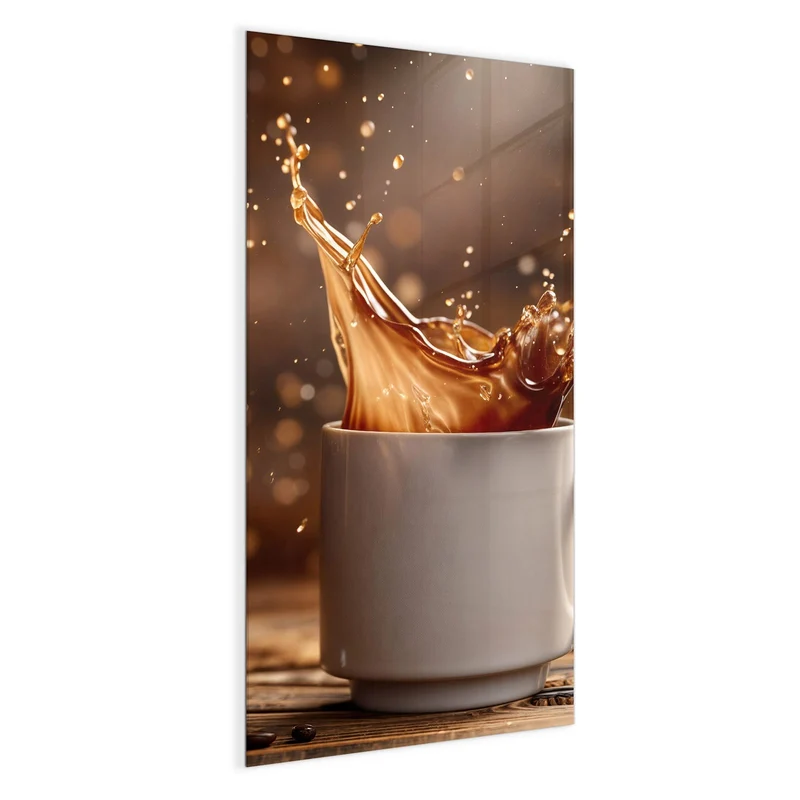 Magnettafel - Goldene Kaffeewelle