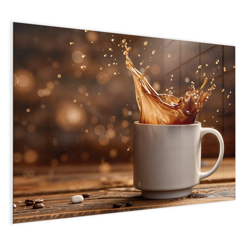 Magnettafel - Goldene Kaffeewelle