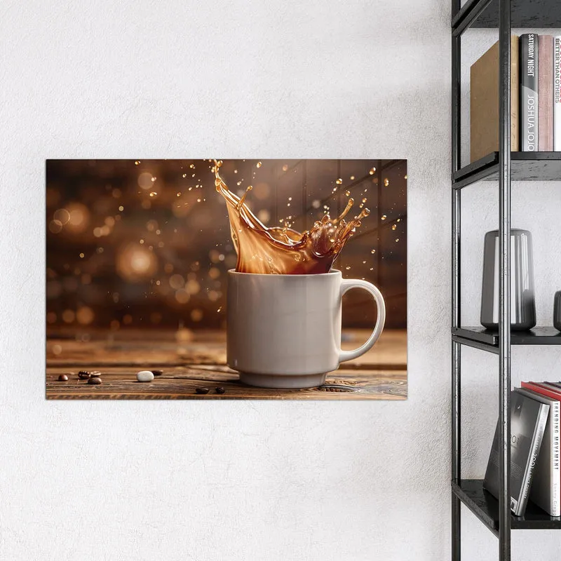 Magnettafel - Goldene Kaffeewelle