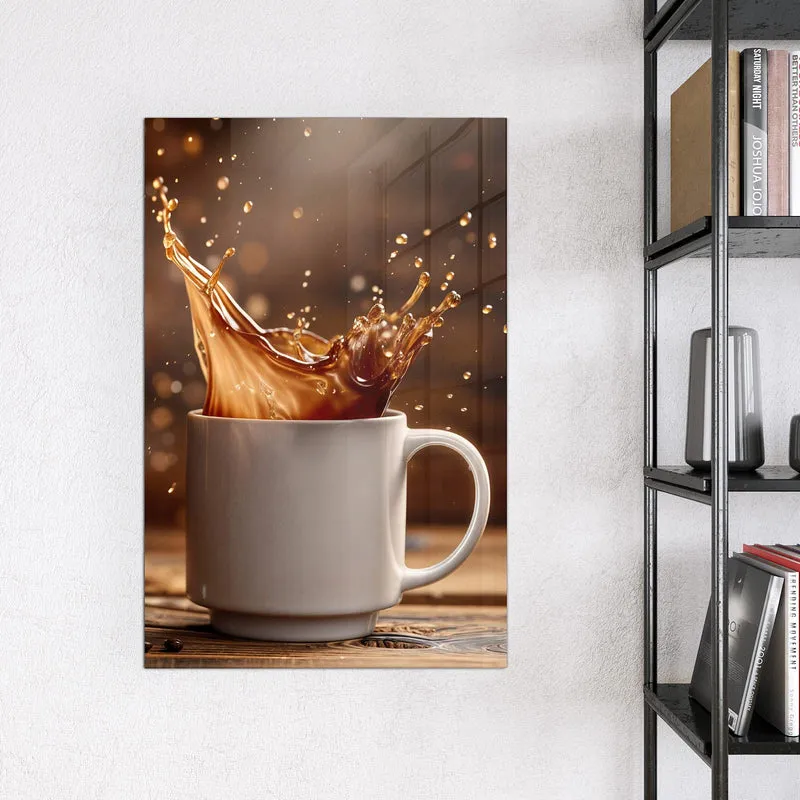 Magnettafel - Goldene Kaffeewelle
