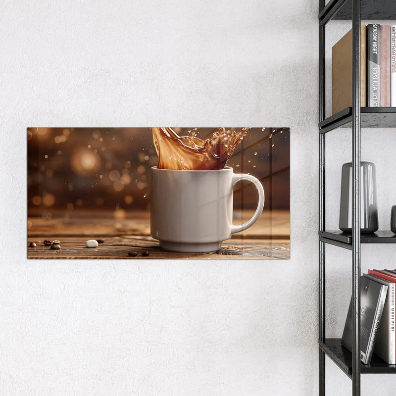 Magnettafel - Goldene Kaffeewelle