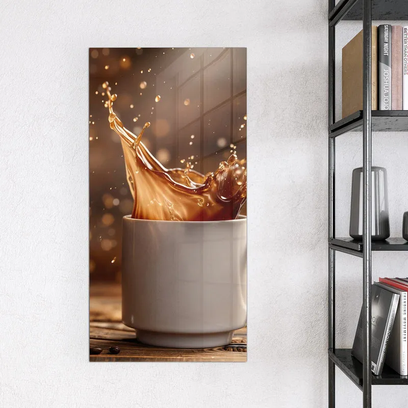 Magnettafel - Goldene Kaffeewelle