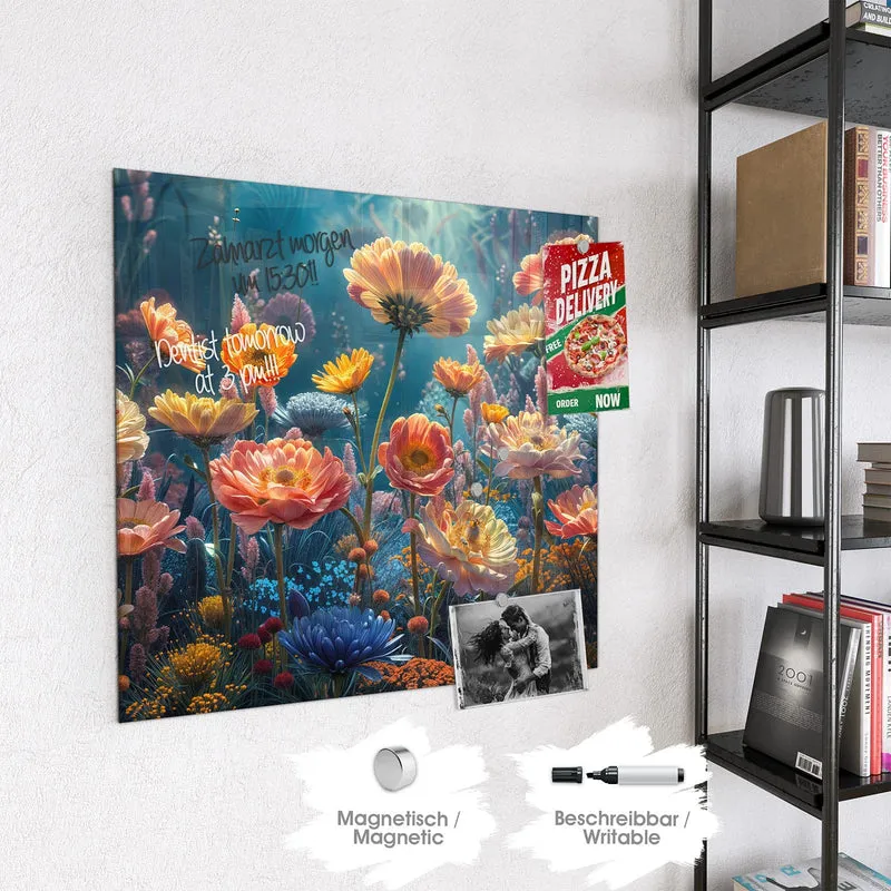 Magnettafel - Bunte Blütenwiese
