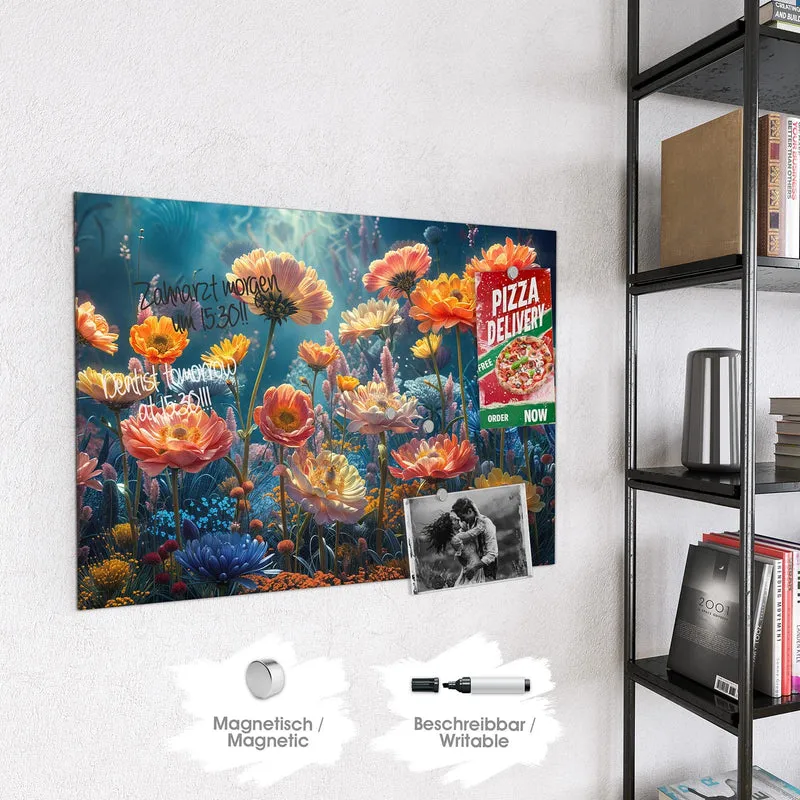 Magnettafel - Bunte Blütenwiese