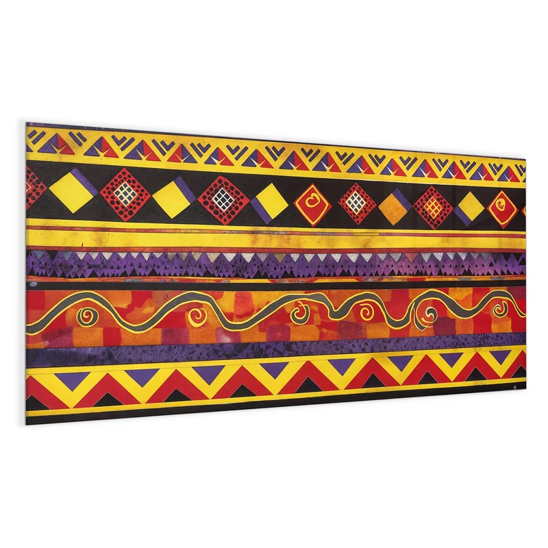 Magnettafel - Ethno Muster in Rot