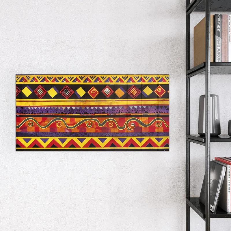 Magnettafel - Ethno Muster in Rot
