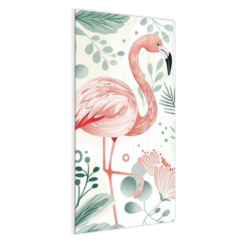 Magnettafel - Flamingos in Pastell
