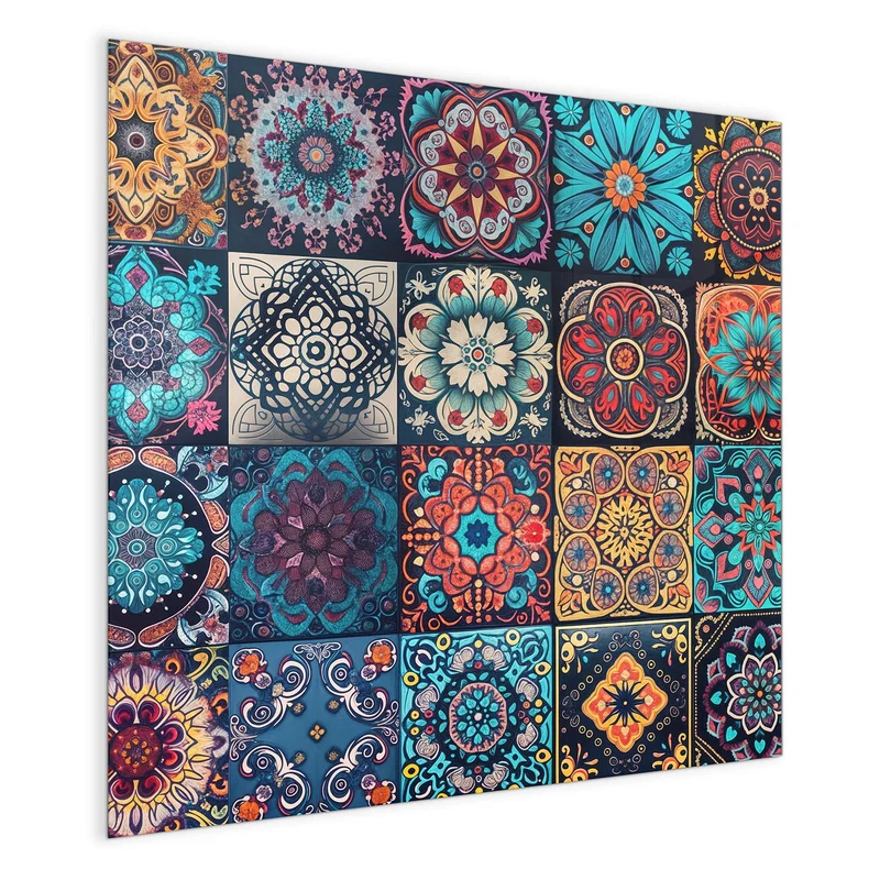 Magnettafel - Kacheln mit Mandalas